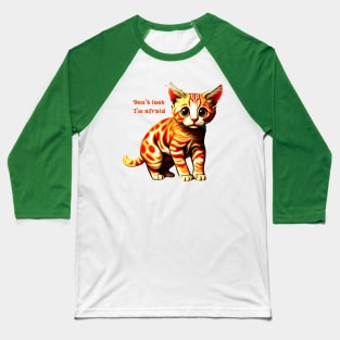 A scared cat Baseball T-Shirt